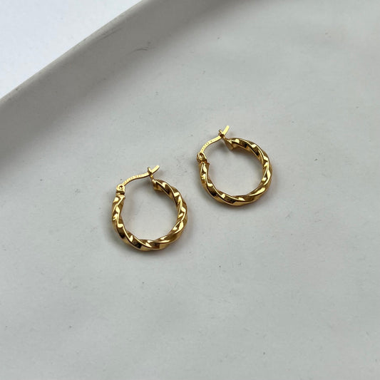 Spiral Hoops Gold