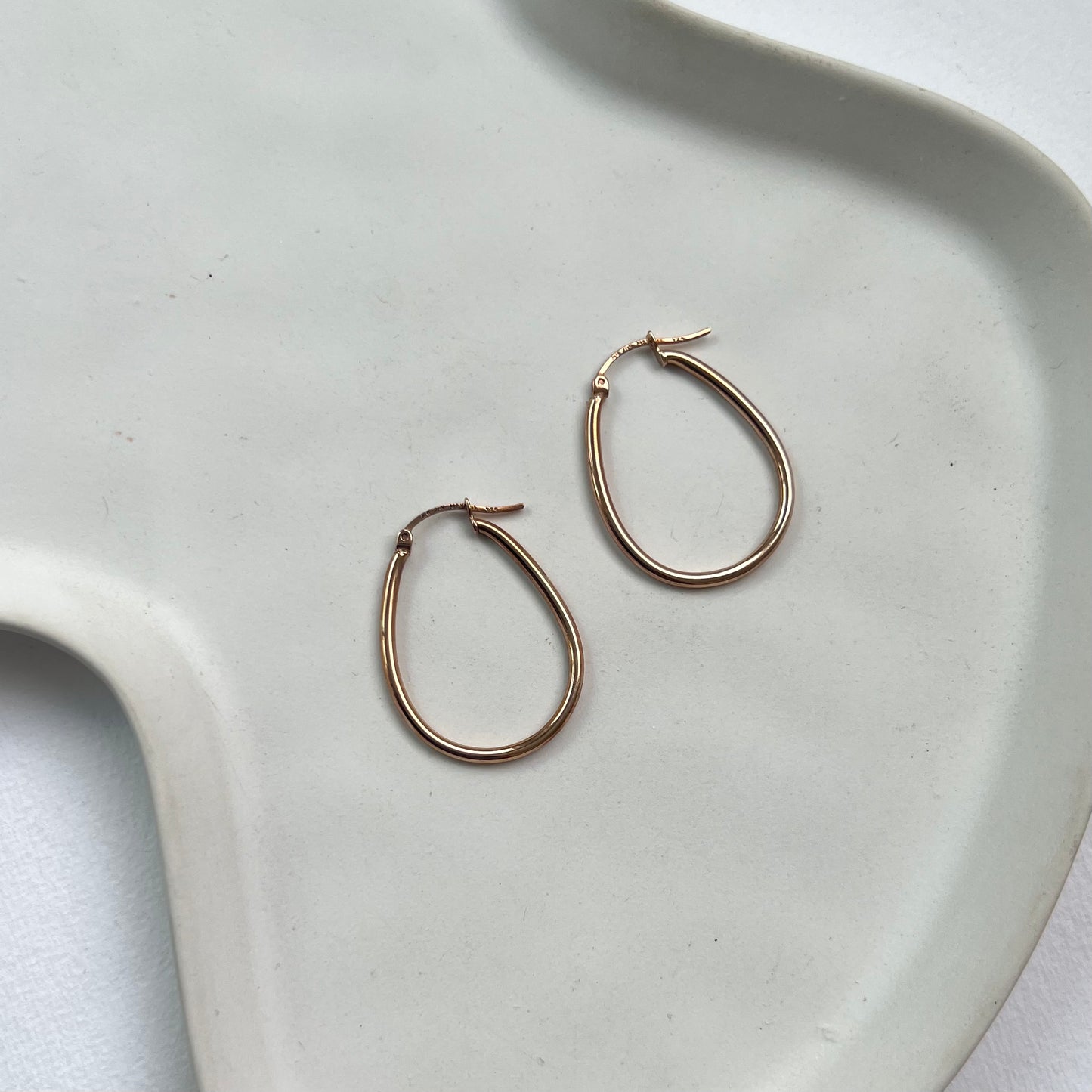 Oval Hoops Rose Gold