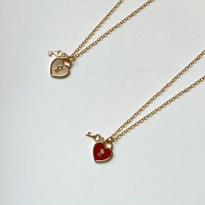 Collar Heart Locket Blanco