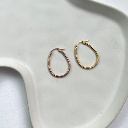 Oval Hoops Rose Gold