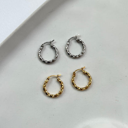 Spiral Hoops Gold