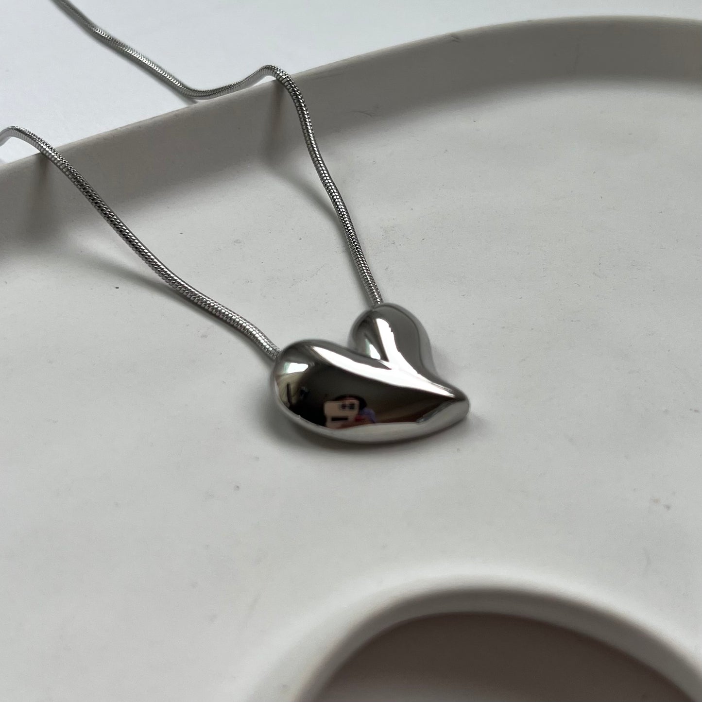 Collar Big Heart Silver