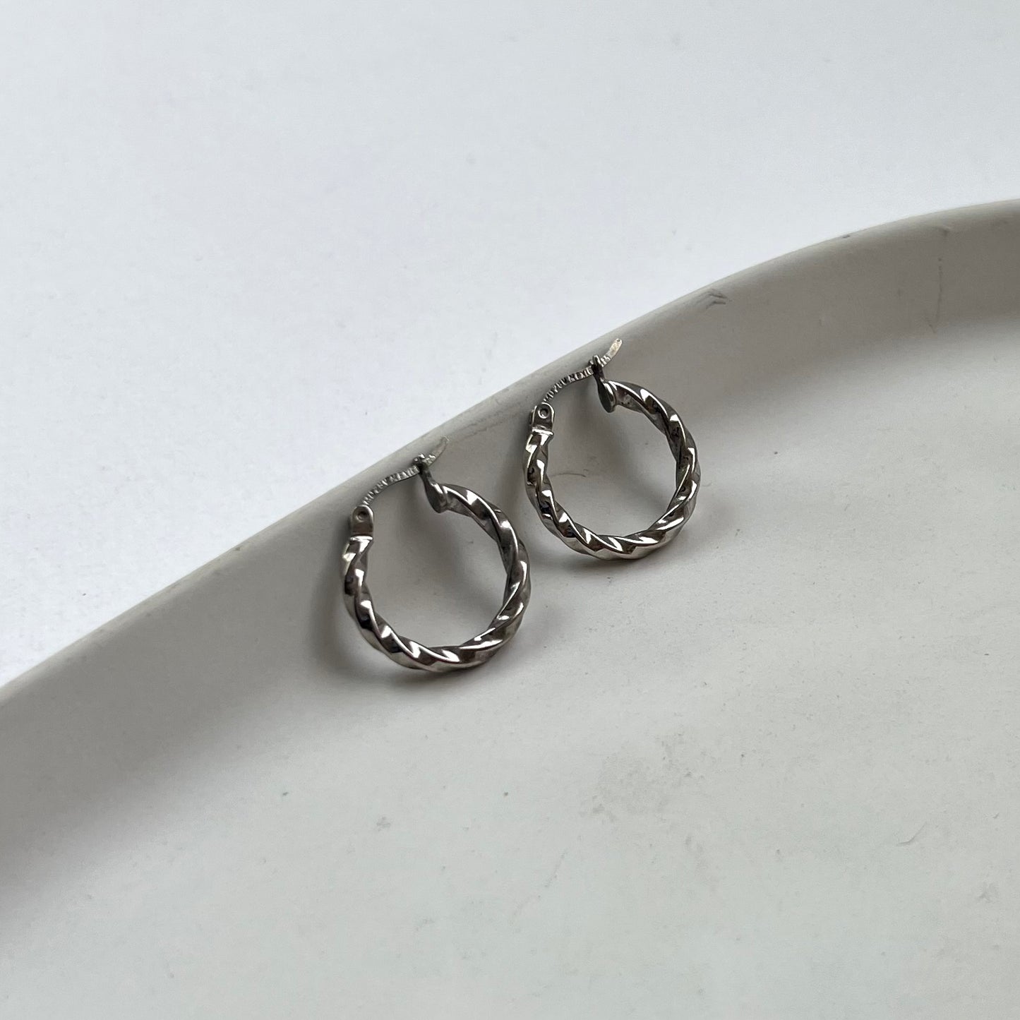 Spiral Hoops Silver