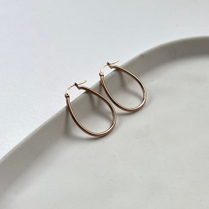 Oval Hoops Rose Gold