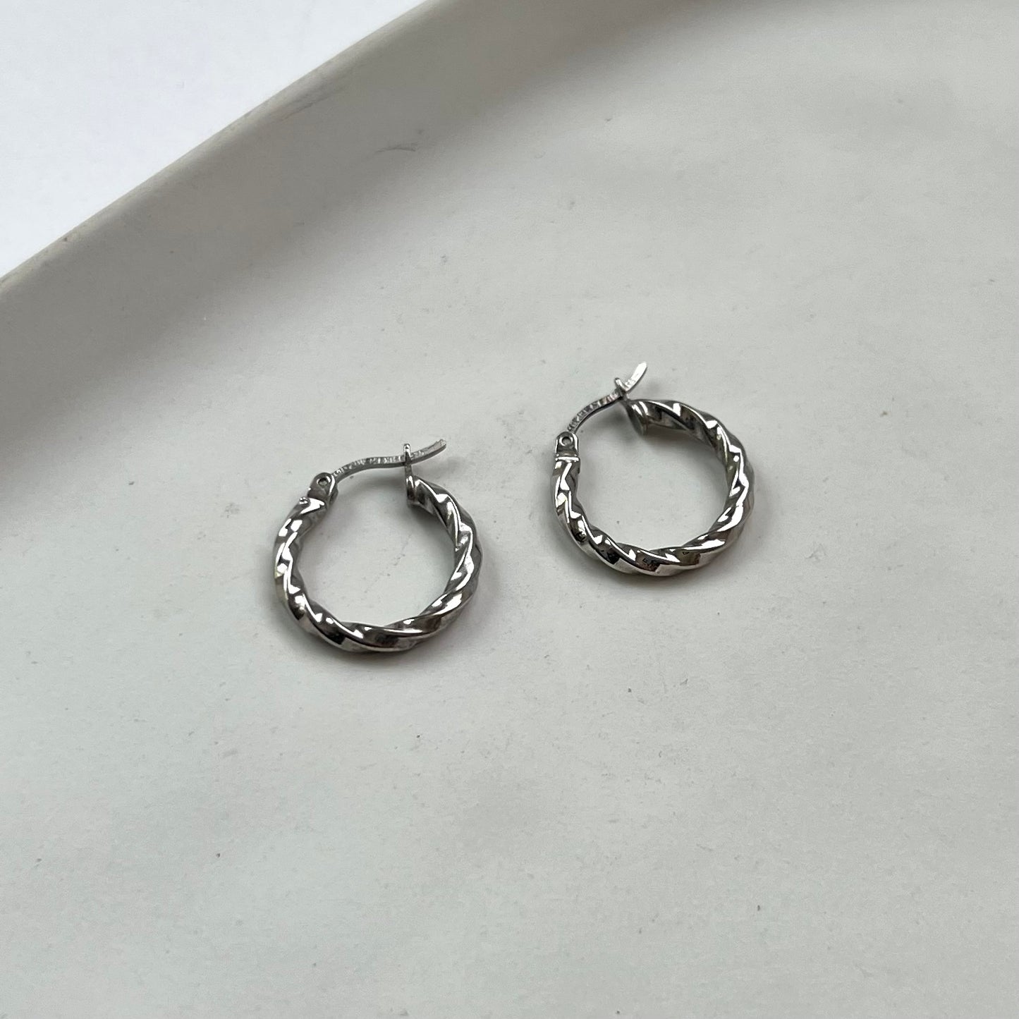 Spiral Hoops Silver