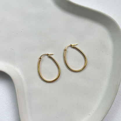 Oval Hoops Gold